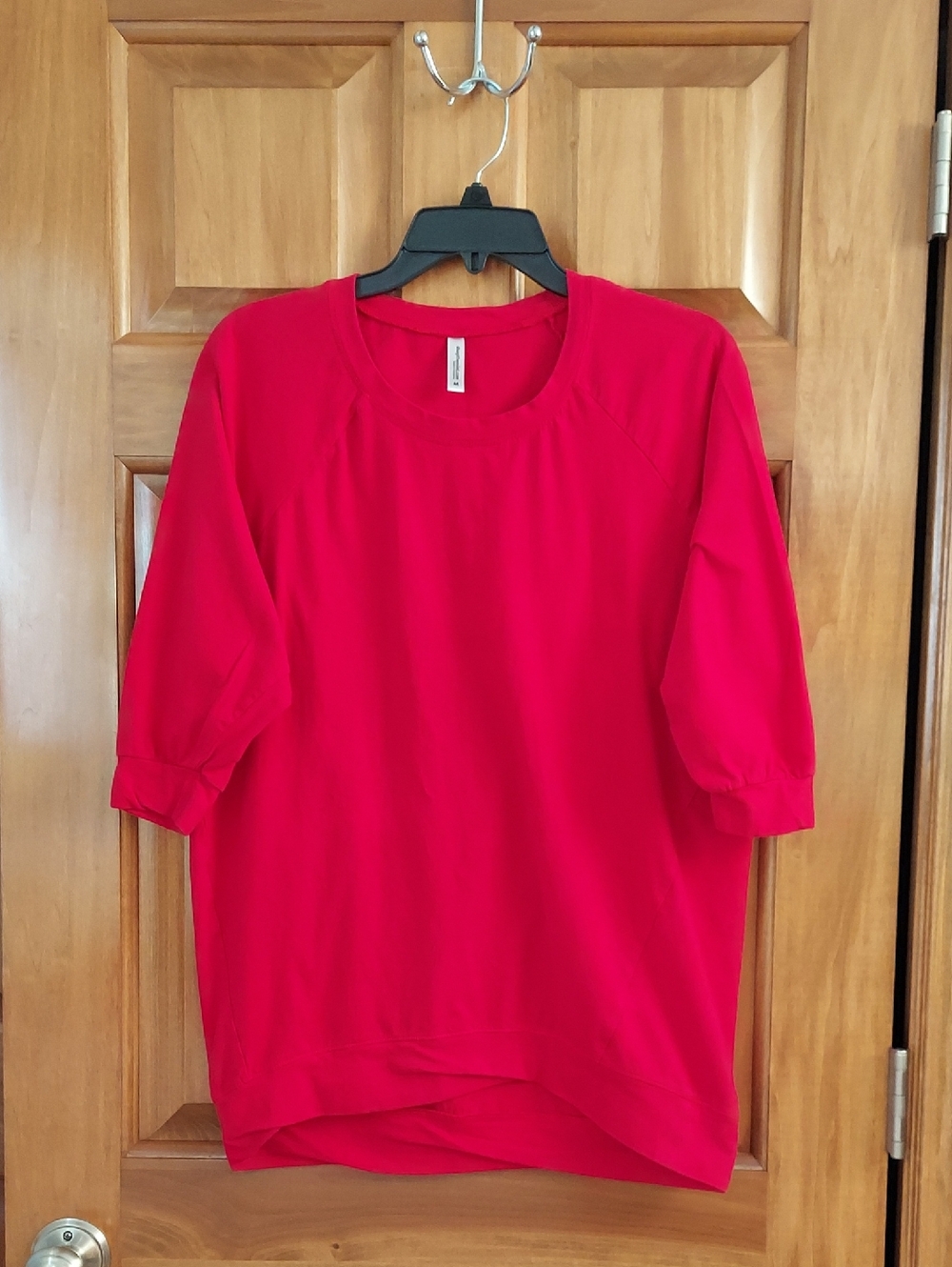 Shop The Mint Reglan Tee With Elbow Sleeve, Darker Red, Size Medium